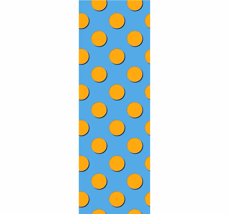 Narancssárga pontok a kék háttéren Tapéta Pöttyös - TenStickers