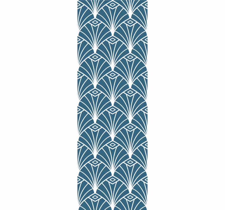 Modern art kék-fehér dekor tapéta - TenStickers