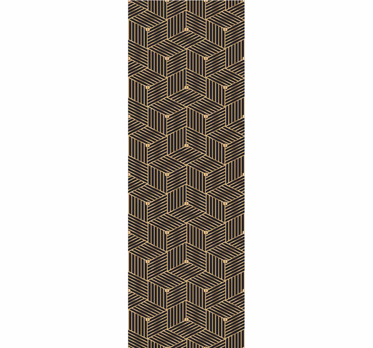 Arany geometriai deco minta négyzet alakú tapéta - TenStickers