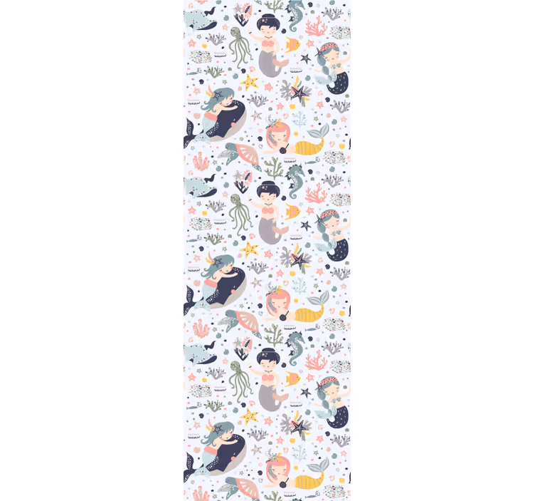 Sellő vízi barátok Babaszoba tapéta - TenStickers