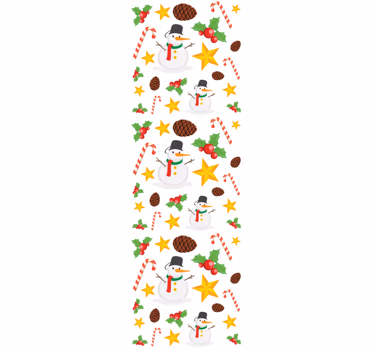 ünnepi hóember minta Tapéta Karácsony - TenStickers