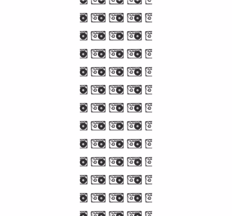 Retro audio minta Tapéta Díszítő - TenStickers