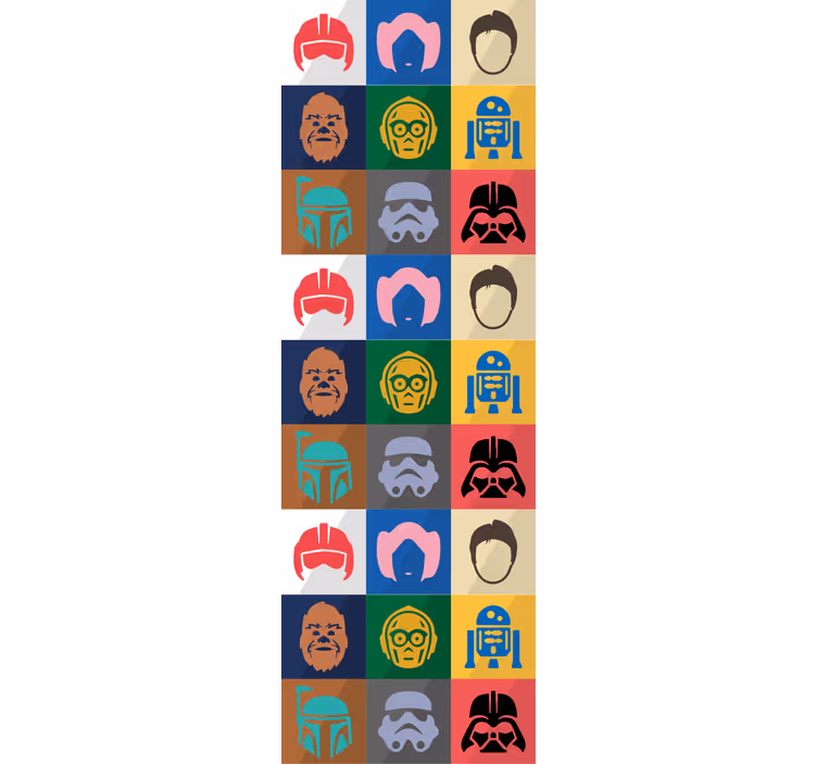 Ikonikus karakterrács Tapéta Művészet - TenStickers