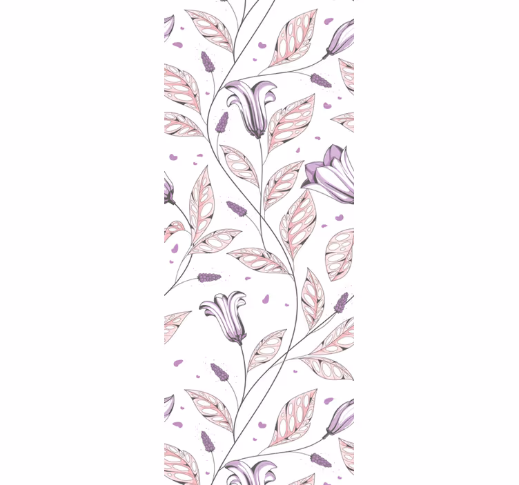 Lila elegáns tulipán minta virág tapéta - TenStickers