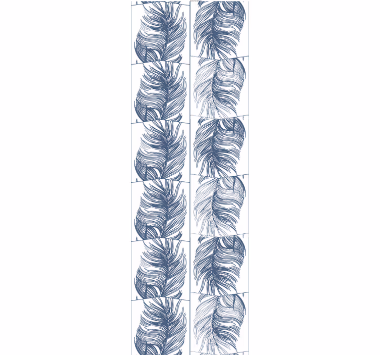 Hampton stílusú bleu toll absztrakt tapéta - TenStickers