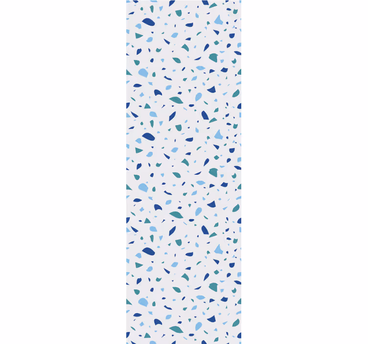 Kék tónusú terrazzo nappali tapéta - TenStickers