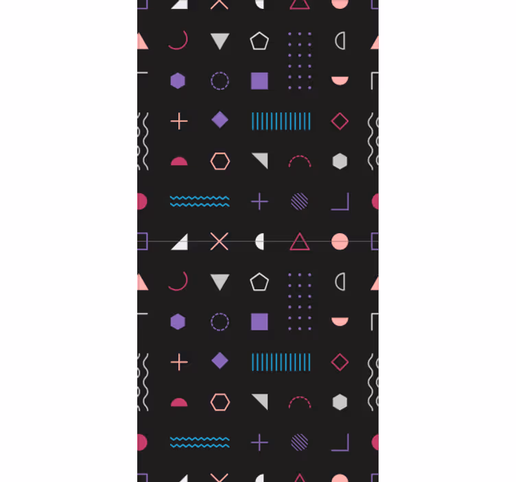 Színes formák Tapéta Geometriai - TenStickers