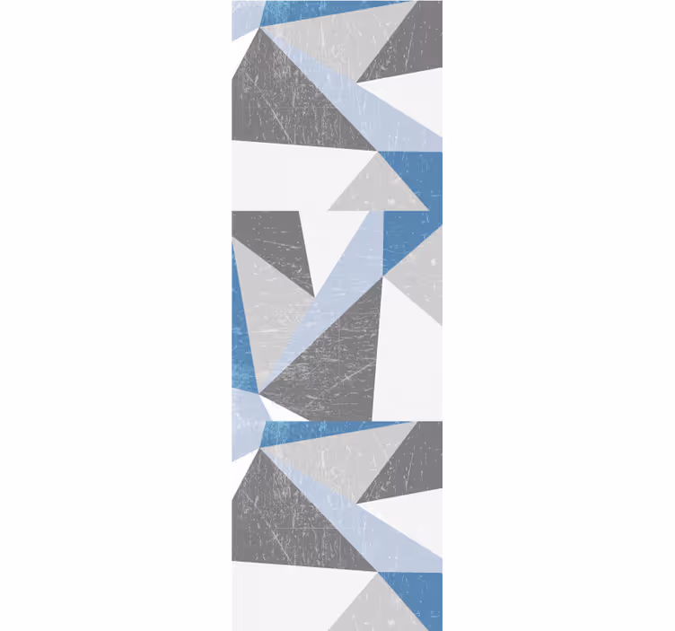 Szürke és kék háromszög geometriai tapéta - TenStickers