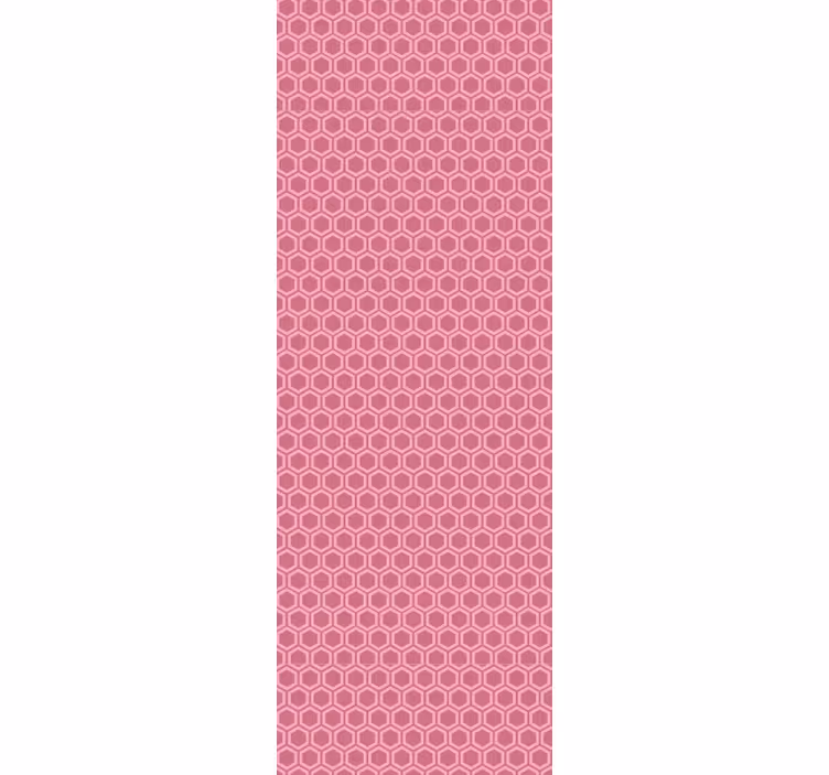 Rózsaszín geometrikus hatszög díszítésű texturált tapéta - TenStickers