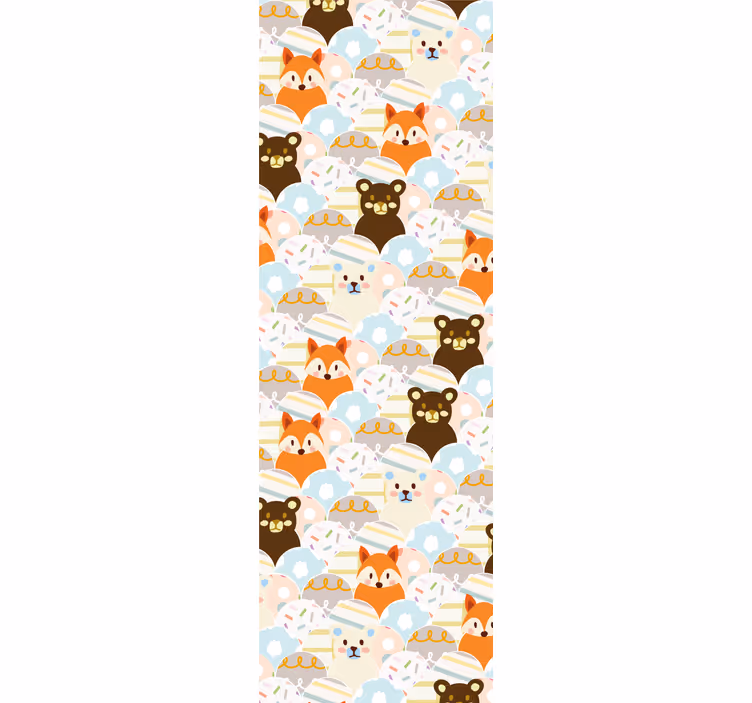 Patchwork állat gyerek design gyerek tapéta - TenStickers