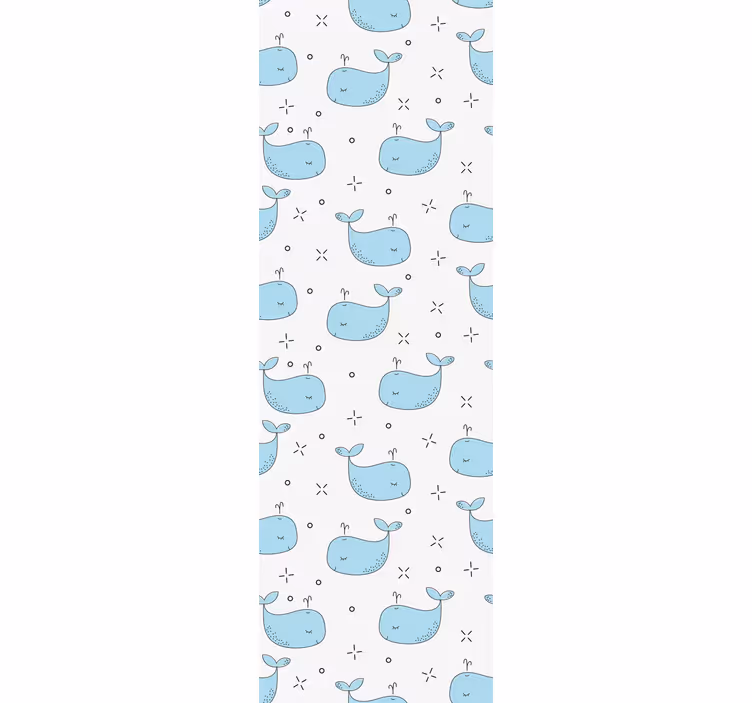 Kék baba bálnák gyerekszoba tapéta - TenStickers