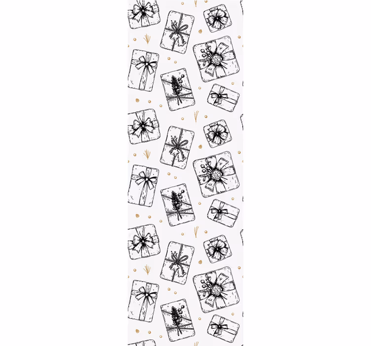 Ajándék masni minták Tapéta Karácsony - TenStickers