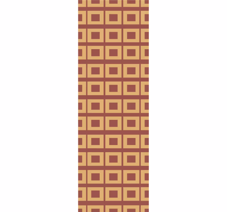 Geometrikus mintás narancssárga négyzetek tapéta - TenStickers