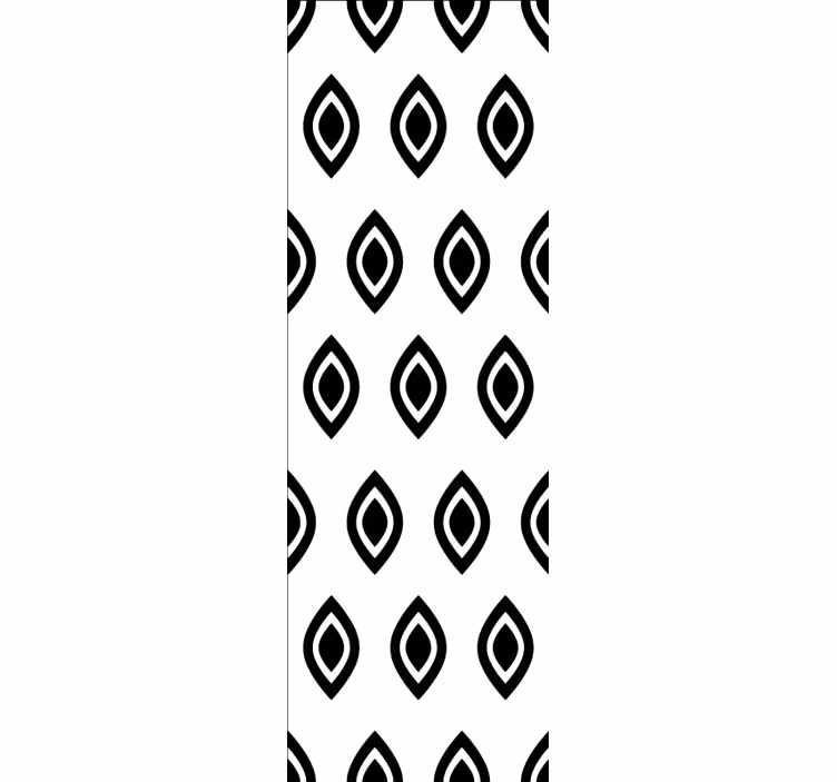Geometrikus mintás fekete-fehér tapéta - TenStickers