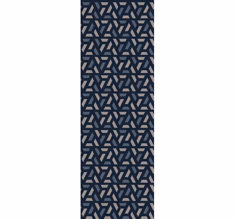 Geometrikus kék és szürke mintás tapéta - TenStickers