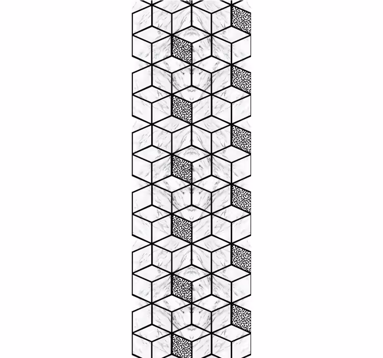 Geometriai tapéta kockás mintázattal - TenStickers