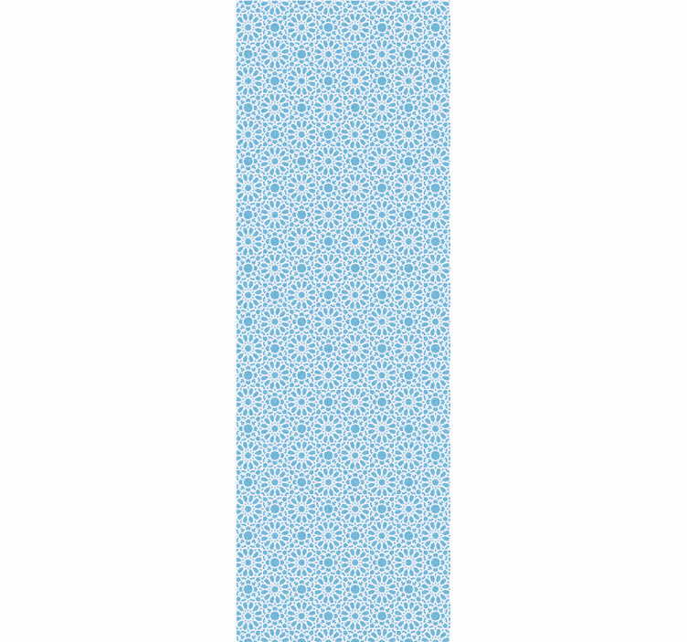 Világoskék geometriai fehér vonalakkal tapéta - TenStickers