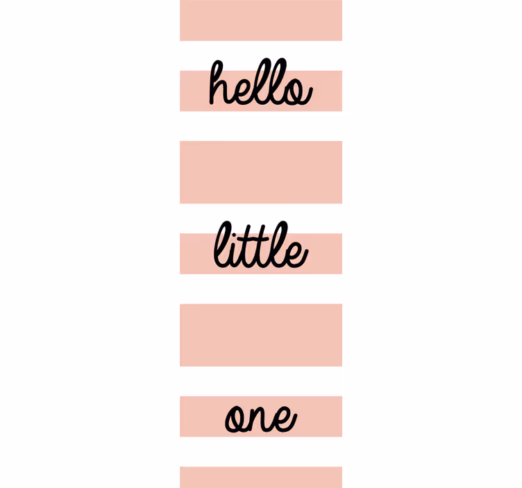 Hello a bézs csíkokon Tapéta felirat - TenStickers
