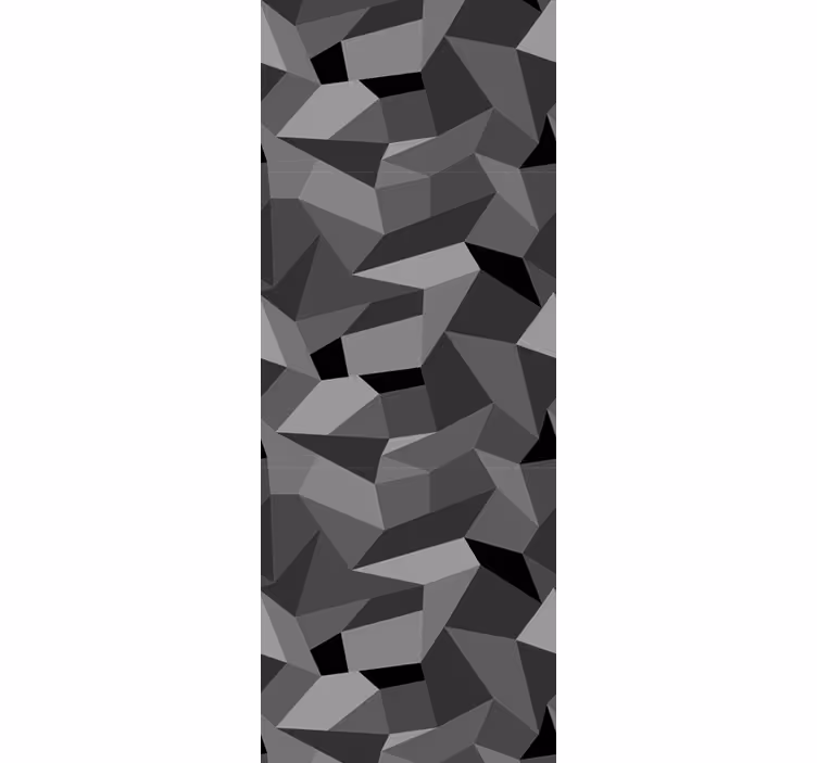 Geometriai mélységek fekete háromszög tapéta - TenStickers
