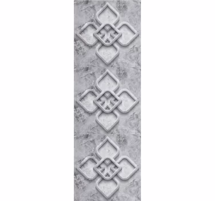 Szürke 3d geometriai kő elemek tapéta - TenStickers