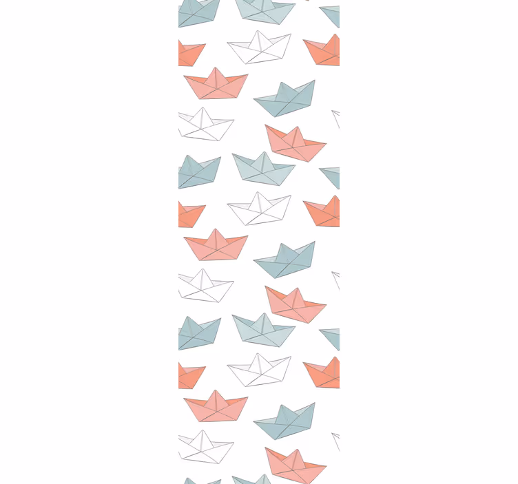 Origami csónak minta Gyerekszoba tapéta - TenStickers