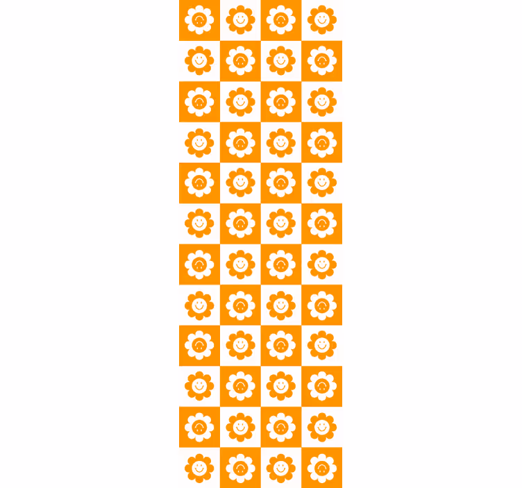Mosolygó virágminta tapéta virágdíszes - TenStickers
