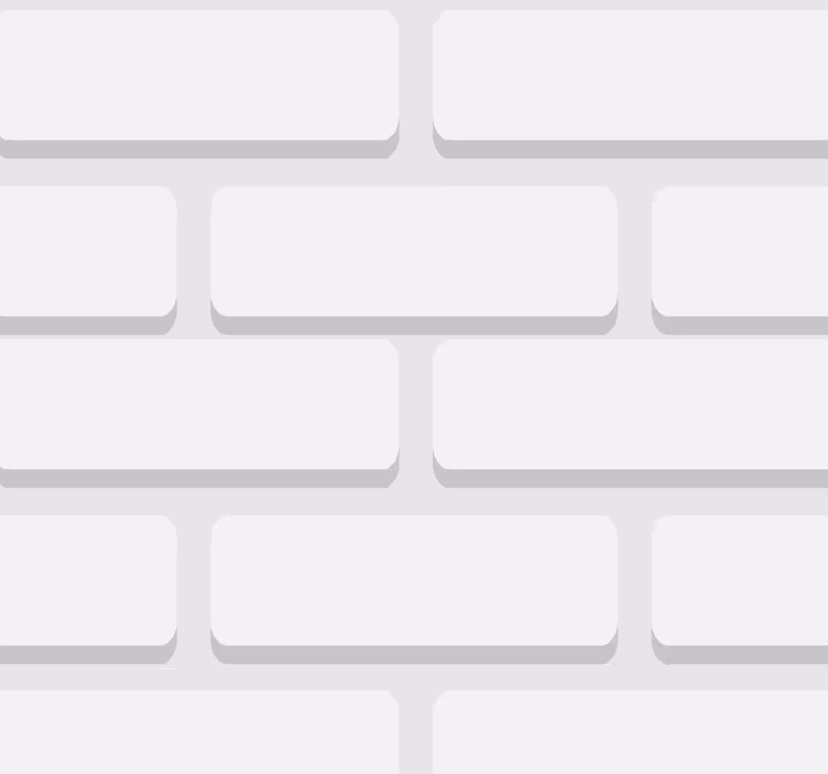 Fehér realisztikus téglák Nappali tapéta - TenStickers