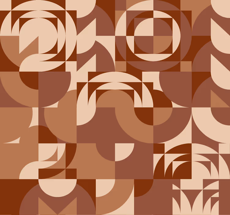 Terrakotta tapéta absztrakt geometriai design - TenStickers