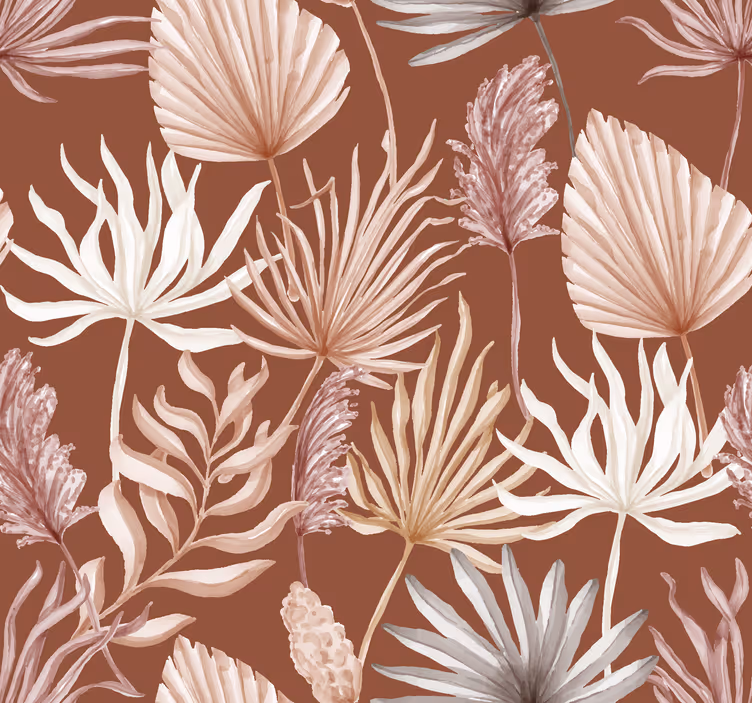Terrakotta tapéta monstera levelek - TenStickers