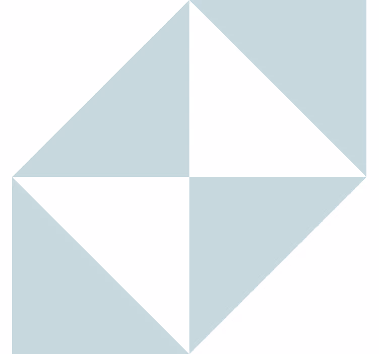 Kék háromszögek Geometrikus tapéta - TenStickers