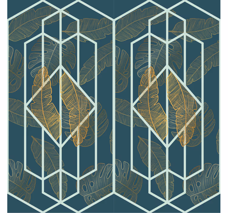 Trópusi design Geometrikus tapéta - TenStickers