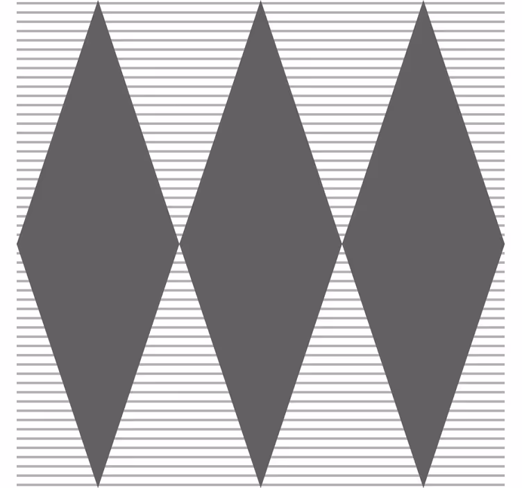 Szürke gyémánt minta Geometrikus tapéta - TenStickers