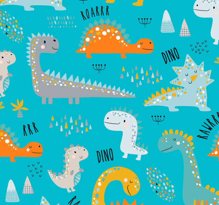 Dinoszaurusz öröm Tapéta Dinoszauruszok - TenStickers