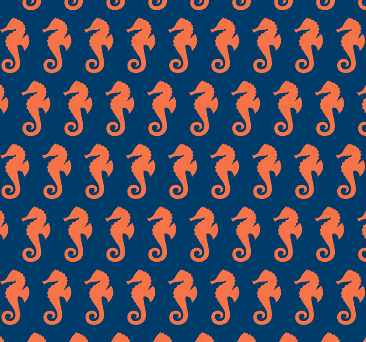 Csikóhal motívum Állatok tapéta - TenStickers
