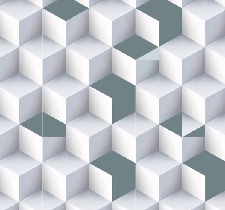 Geometrikus kocka illúzió Tapéta Geometriai - TenStickers