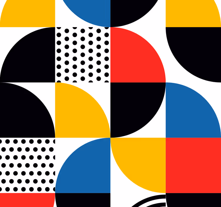 Geometriai körök fúziója Tapéta Geometriai - TenStickers