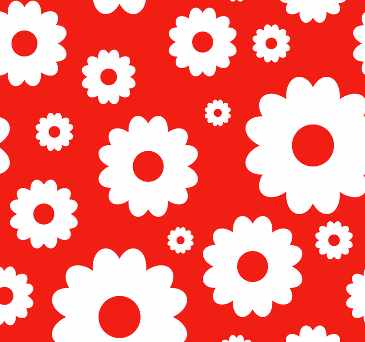 Virágmotívum megjelenítése Tapéta Virágok - TenStickers