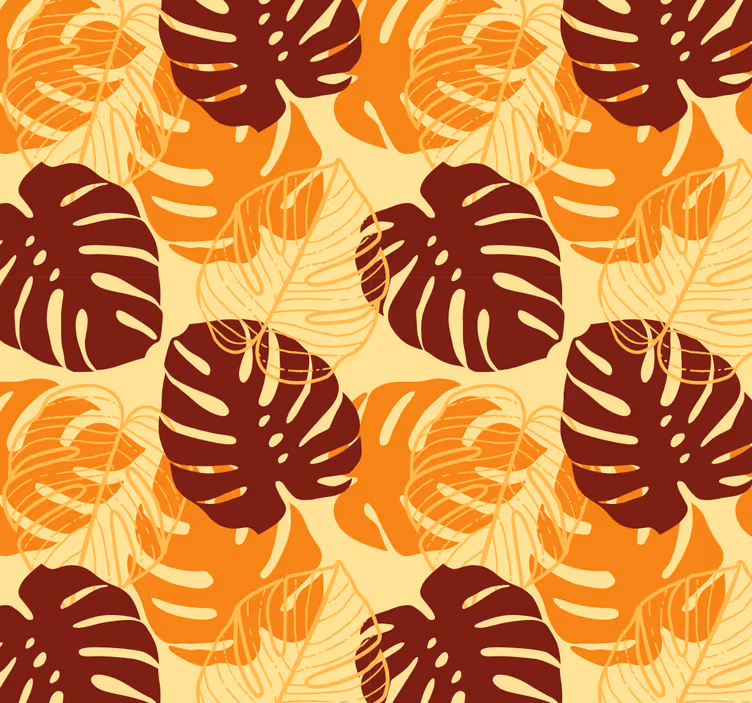 Trópusi monstera minta Tapéta levelek - TenStickers