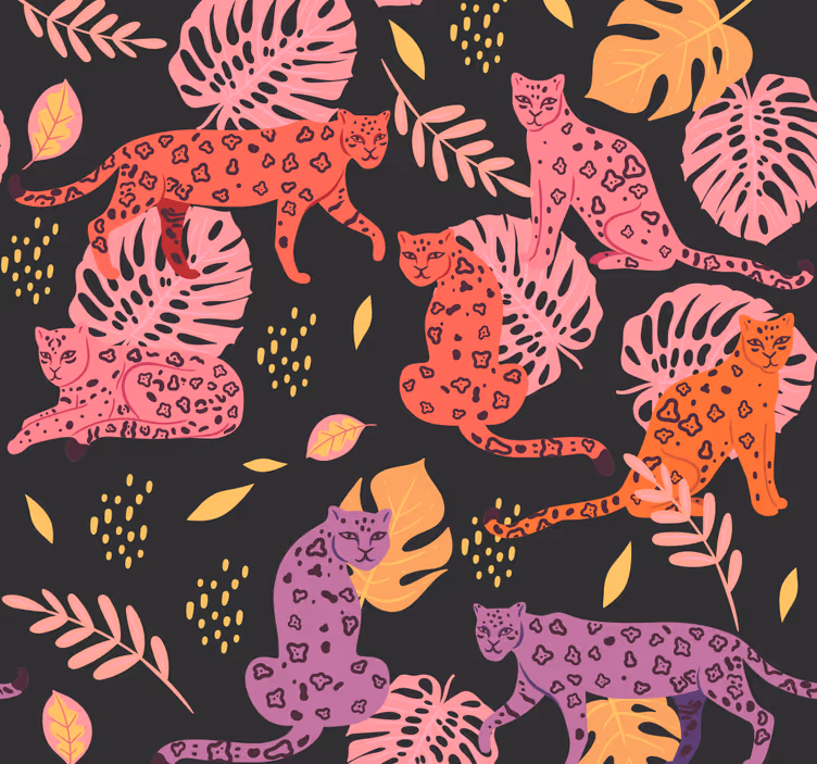 Trópusi fauna motívum Allati tapéta - TenStickers