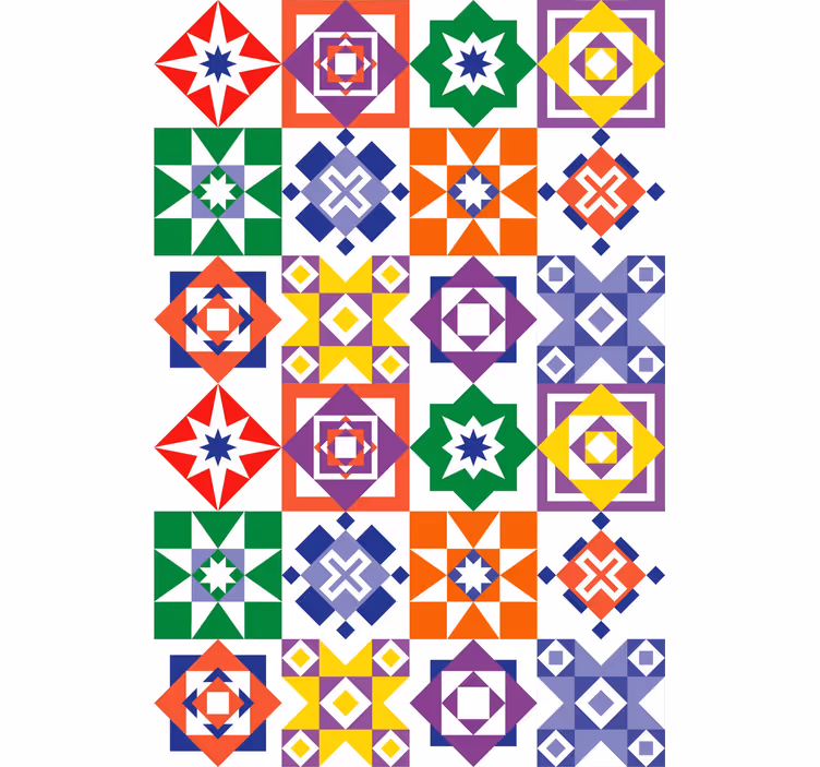 Többszínű design Tapéta csempék - TenStickers
