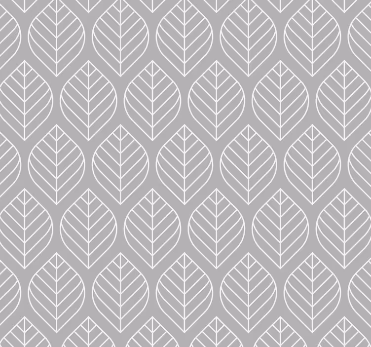Scandic leaf stílus világosszürke modern tapéta - TenStickers