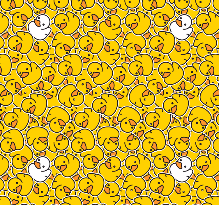 Különböző aranyos fehér kacsa modern tapéta - TenStickers