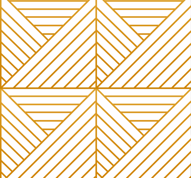 Nappali tapéta arany geometriai vonalak - TenStickers