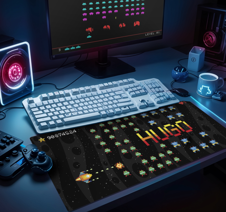 8 bites árkádképernyő mouse pad szerencsejáték - TenStickers