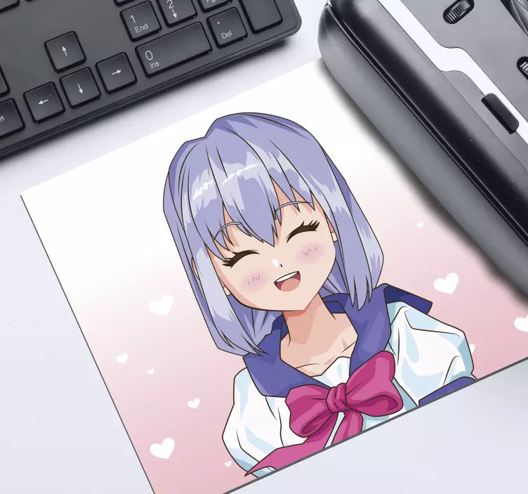 Aranyos anime lány egérpad - TenStickers