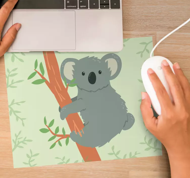 Aranyos kis hegymászó koala rajzfilm egérpad - TenStickers