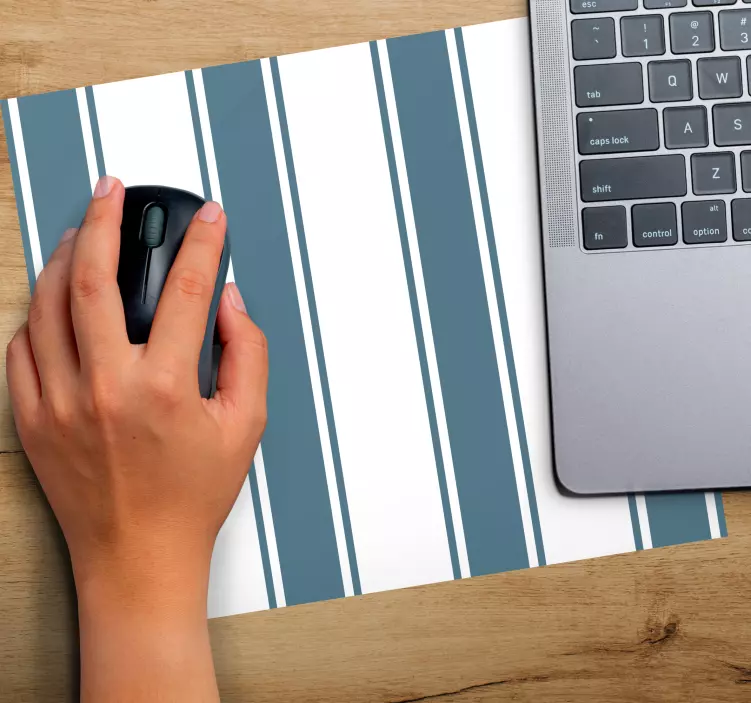 Csíkos kék-fehér motívum mouse pad minták - TenStickers