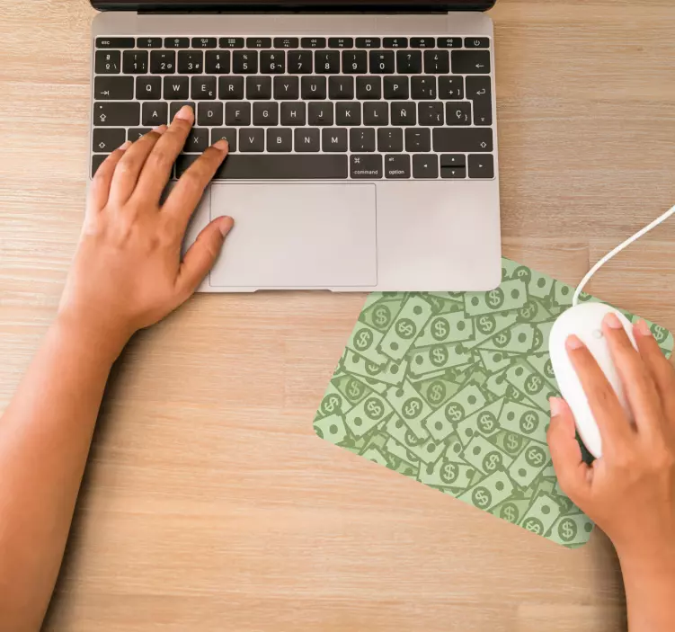 Dollár bankjegyek egész minta vinil egérpad - TenStickers