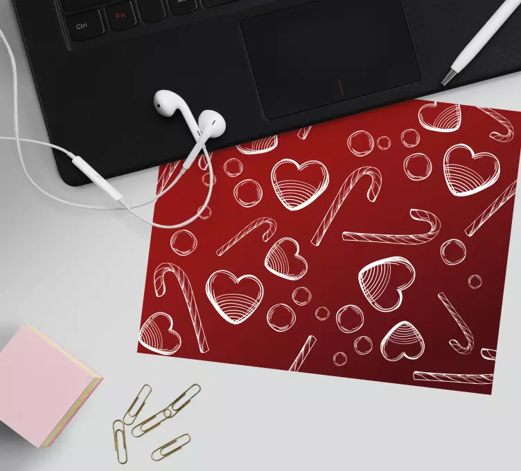 édes szív minták mouse pad karácsony - TenStickers