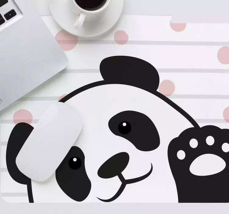 Eredeti egérpárnával integetett panda - TenStickers